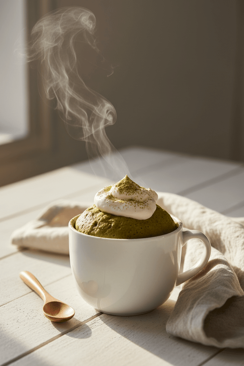 Matcha Mug Cake – Färdig på 60 Sekunder i Mikron! - MAELI